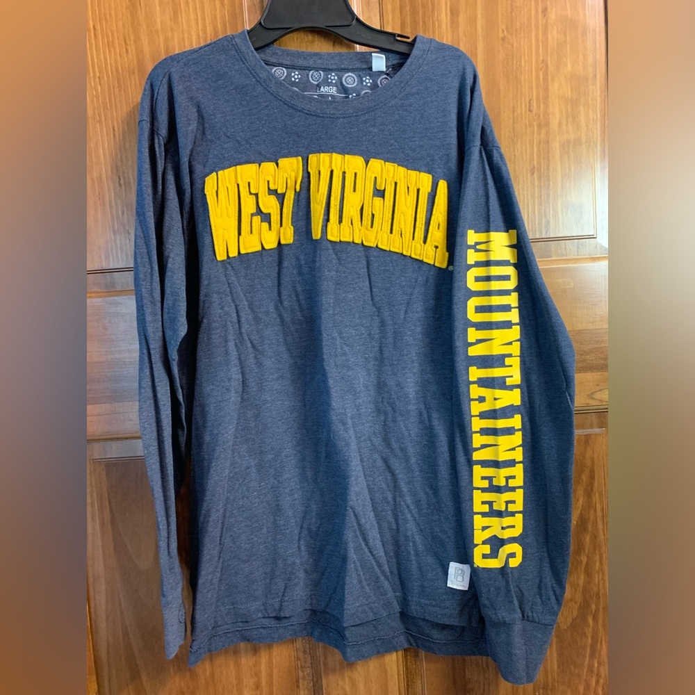 Women’s large PressBox WVU West Virginia Mountaineers long sleeve tee top